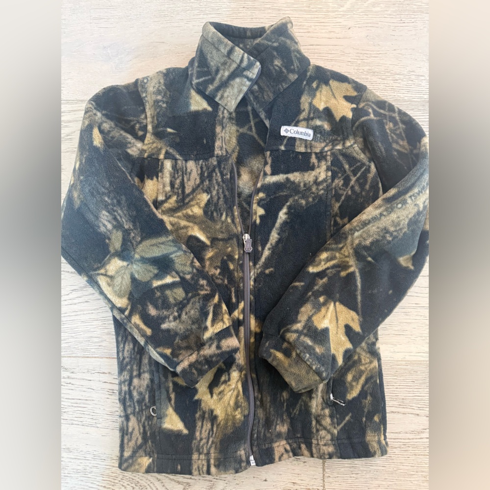 Columbia Kids' Camouflage Fleece Jacket - Black & Brown